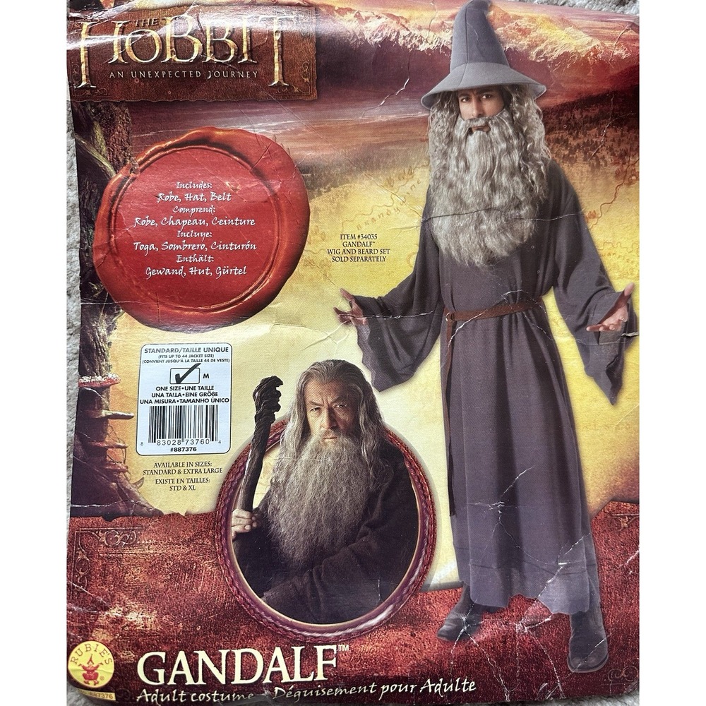Lord Of The Rings: Gandalf Costume for Adults, Men's Standard Medium
